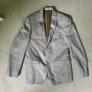 EUC Van Heusen Flex Slim Fit Sport Jacket in Light Grey Size: 38R